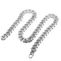 Fashion 13mm-19mm Rock Hip Hop Appeal Chain Stainless Steel Jewelry Silver Necklace Collar